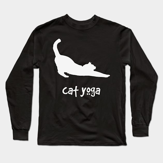 Cat Yoga Long Sleeve T-Shirt by morganlilith